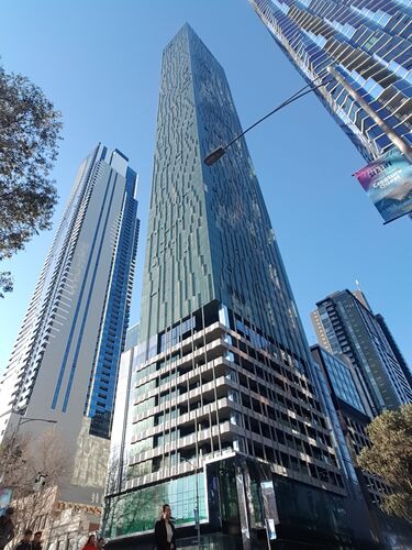 Exterior view of the Shadow Play building in Melbourne city centre