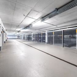 Cars are parked in a parking system