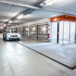 Cars are parked in a car parking system