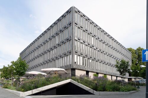 Frontalansicht auf das Gebäude der ehemaligen amerikanischen Botschaft in Oslo