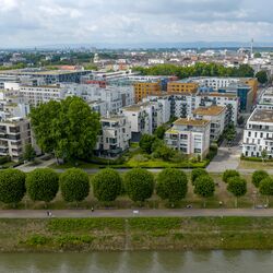 Aerial view of the entire Ludwigsquartier site