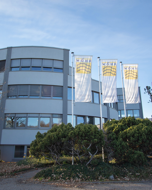 Außenaufnahme des Firmengebäudes von WÖHR Autoparksysteme