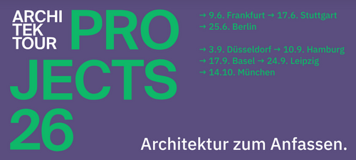 Banner für die Messe Heinze ArchitekTOUR mit den Terminen