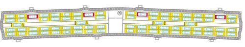 Diagram showing the layout of the parking systems in the underground car park